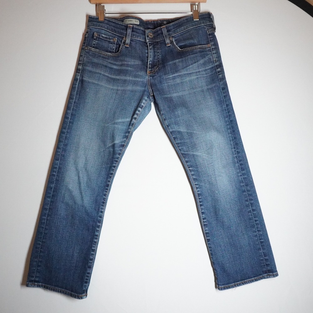 Ag Adriano Goldschmied Women's Cropped Straight Jeans - Blue Denim